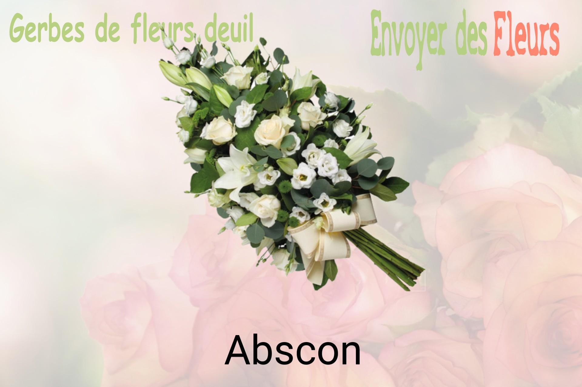 Gerbe de fleurs de deuil livrée à Abscon
